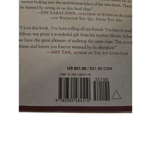 Tuesdays with Morrie by Mitch Albom 0385484518 doubleday - Picture 5 of 7